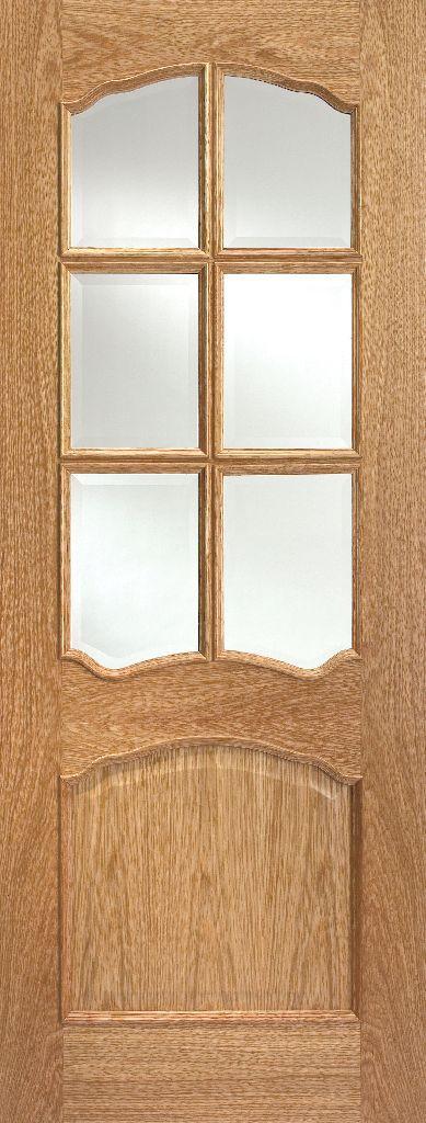 American White Oak Riviera 6 Light Glazed Raized Mouldings